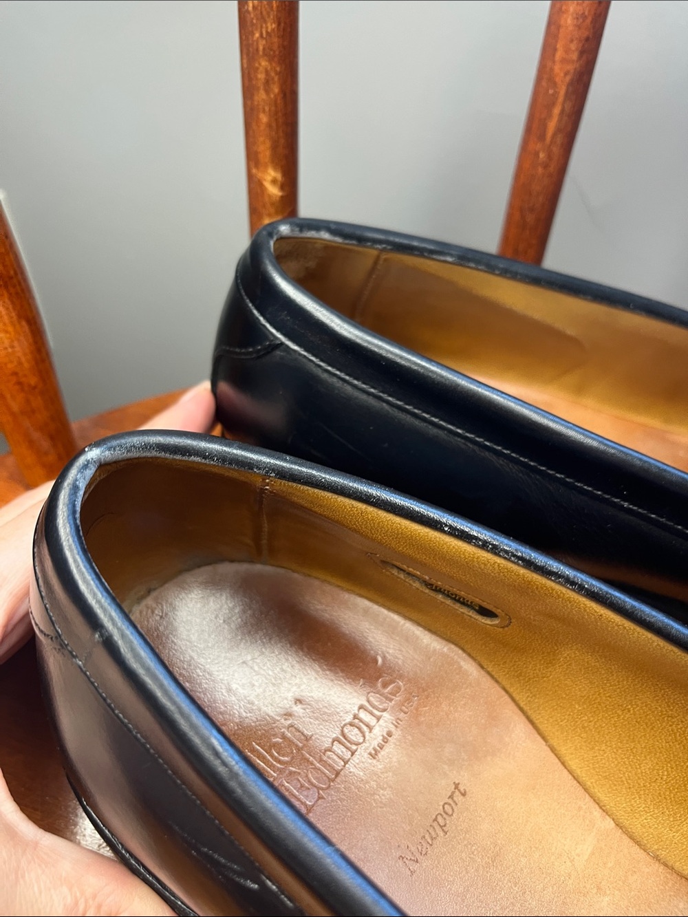 Allen Edmonds Newport Black Leather Kiltie Tassel Loafers Men’s 8.5 EUC - Picture 5 of 12